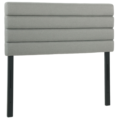 HOMCOM Cabeceira de Cama 140 cm Altura Ajustável em 3 Níveis 106/116/126 cm Estofada em Linho Cinza