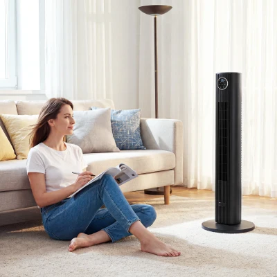 HOMCOM Ventilatore a colonna 30 x 30 x 90,5 cm Nero