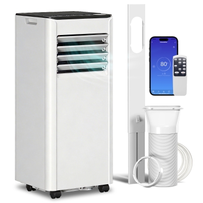 HOMCOM Condizionatore Portatile 30x29x70 cm Bianco