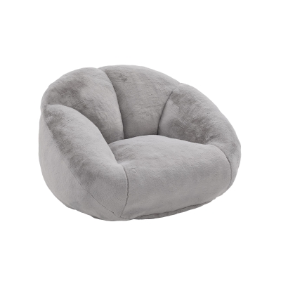 Shell-Shaped Sofa with High-Rebound Foam and Ergonomic Lumbar Support, 100 x 90 x 57 cm, Light Gray