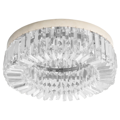 HOMCOM Modern Crystal Pendant Light Stainless Steel Silver