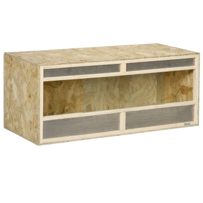 PawHut Terrario 120cm x 50cm x 50cm Legno naturale
