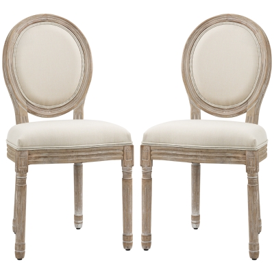 HOMCOM set van 2 eetkamerstoelen 49 cm x 56 cm x 96 cm