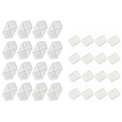 PawHut Filtre Fontaine Eau Chat/Chien, Triple Filtration, Blanc