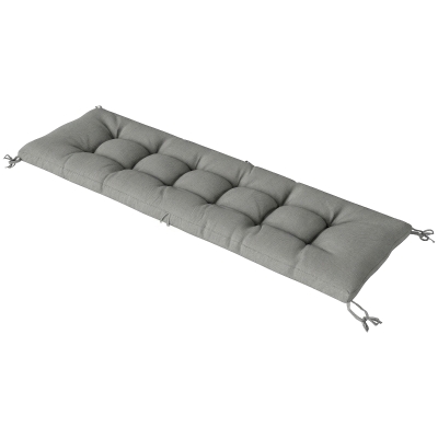 Outsunny Coussin Banc Extérieur 198x65x13cm Gris UV50+