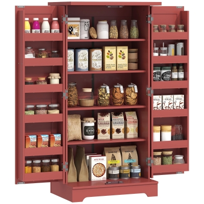 HOMCOM Buffet da cucina 60x40x120cm Rosso