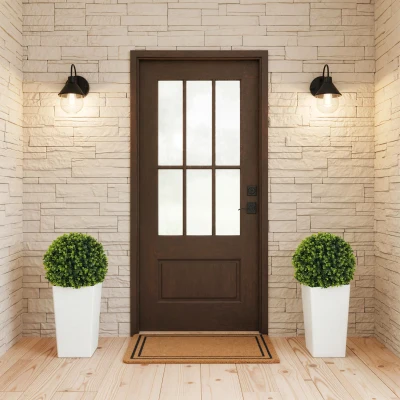 HOMCOM Conjunto de 2 Esferas de Eucalipto Artificial 65 cm Planta Artificial com Proteção UV, 330 Folhas no Vaso, Verde