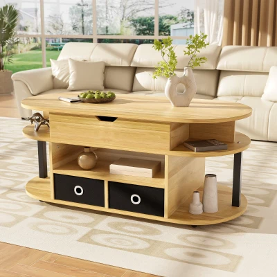 Table basse relevable, Couleur naturelle