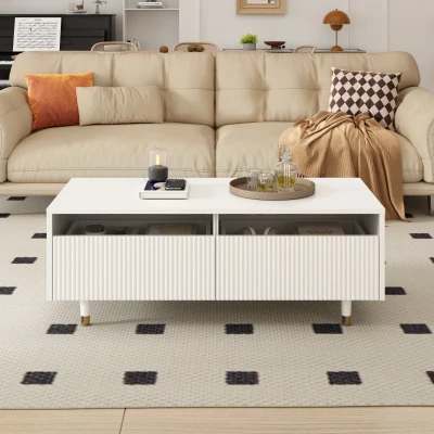 Tavolino da salotto a LED, Bianco