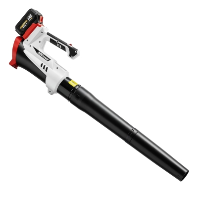 Outsunny Soprador Aspirador Triturador de Folhas 250 W com Bateria 4000mAh e Carregador, 6 Velocidades, 149 km/h, Branco