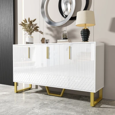 Buffet avec 4 portes, Blanc