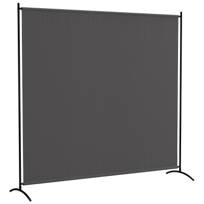 Outsunny Biombo exterior de un solo panel, separador de ambientes de 180H cm con protección UV30+, gris oscuro