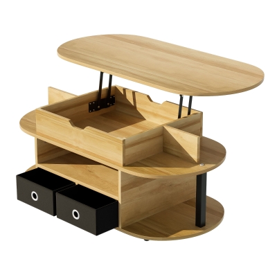 Table basse relevable, Couleur naturelle