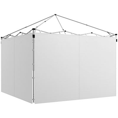 Outsunny Pannelli laterali per gazebo 295 x 0.1 x 195 cm Bianco
