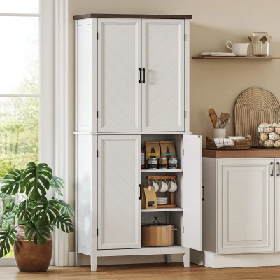 HOMCOM Armadio da cucina 76 x 40 x 178,5 cm Bianco