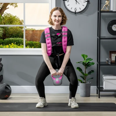 HOMCOM 8KG Weighted Running Vest with Pocket Black