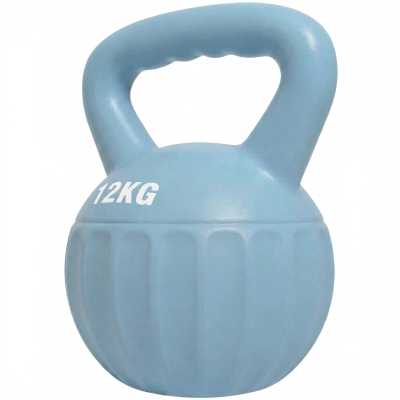 SPORTNOW Kettlebell 12kg Bleu Poignée Antidérapante Musculation