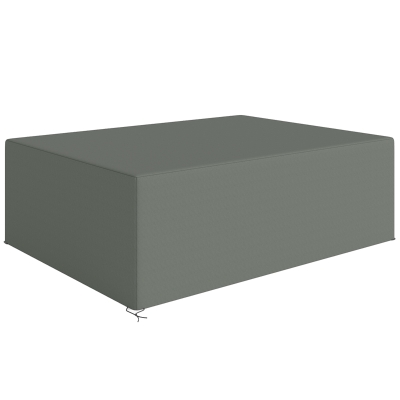 Outsunny Funda para muebles de jardín, funda de salón de jardín impermeable, cortavientos y anti-UV, 275 x 205 x 90 cm, gris