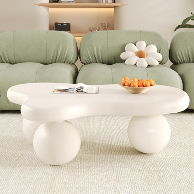 Table basse style nuage, Blanc