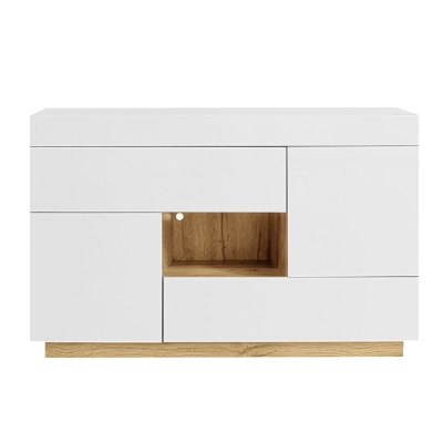 Credenza moderna con illuminazione a LED, Bianco