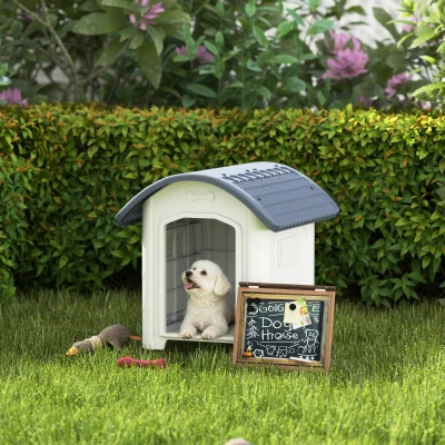 PawHut Cuccia per cane da esterno 71x60x63cm Grigio scuro
