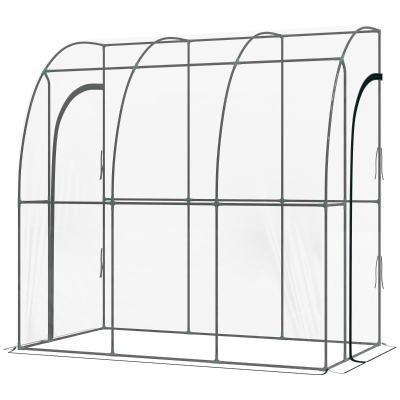 Outsunny Serre Adossée PVC Transparent 214x118x212 cm