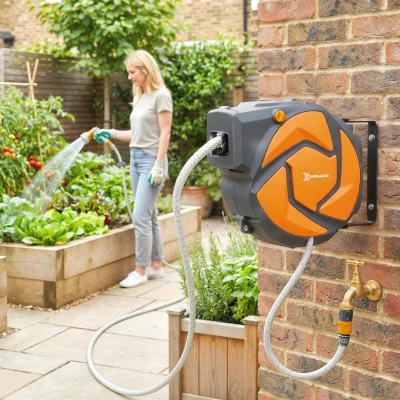 DURHAND Avvolgitubo 28x14x34 cm grigio scuro e arancione