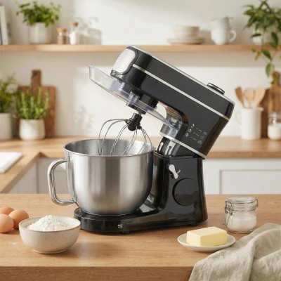 HOMCOM 6L Tilt-Head Stand Mixer 1400W 11 Speeds Black