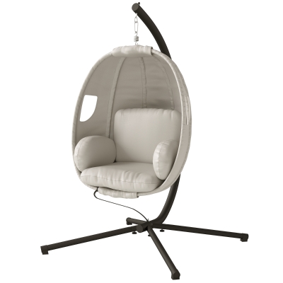 Outsunny Fauteuil Suspendu avec Support et Coussin, 120 kg