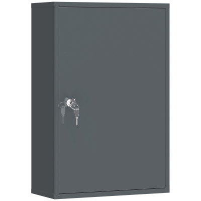 kleankin Armoire Médicaments Murale 3 Étagères 40x18x60cm Gris