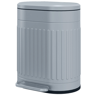 HOMCOM Poubelle 20L à Pédale Soft-Close Seau Amovible Gris