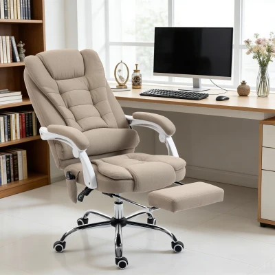 Vinsetto Poltrona da ufficio 65x70x119cm Beige
