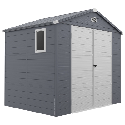 Outsunny Capanno da giardino 240x190x228cm Grigio scuro