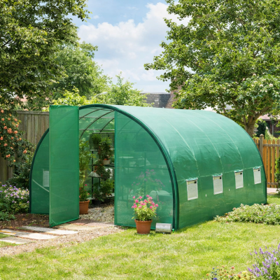 Tunnel Greenhouse 400L x 300W x 200Hcm Green