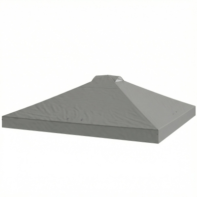 Outsunny Toit Pavillon Remplacement 3x3m Gris Clair UV50+ Imperméable