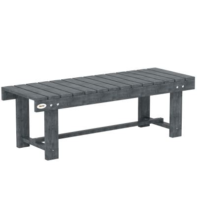 Outsunny Banc 2 Places Bois d'Épicéa Gris 110x38x35 cm