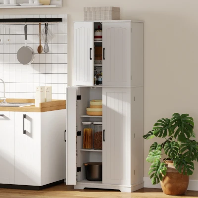 HOMCOM Armadio da cucina 60x35x162cm Bianco