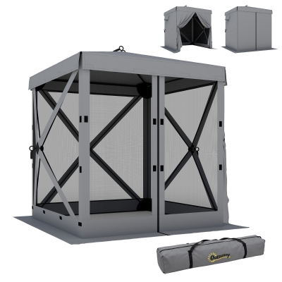 Outsunny Pavillon Pop-up 1,85x1,85m Imperméable UV30+ Pliable