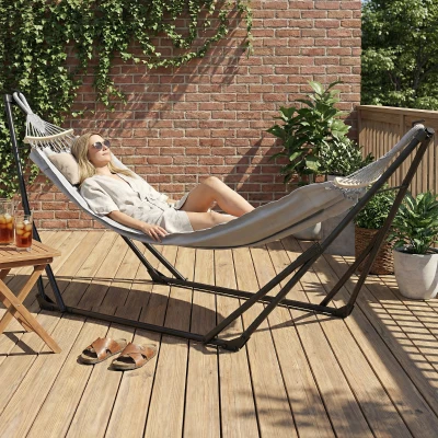 Outsunny Supporto per Amaca 268 x 89 x 100 cm Grigio