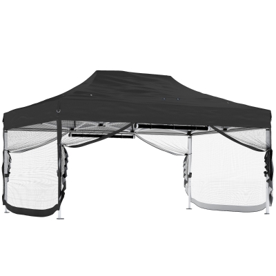 Outsunny Pop Up Gazebo Heavy Duty Tent 3x4.5m Black