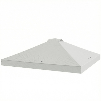Outsunny Toit de Pergola 3x3m Tissu Oxford UV50+ Blanc