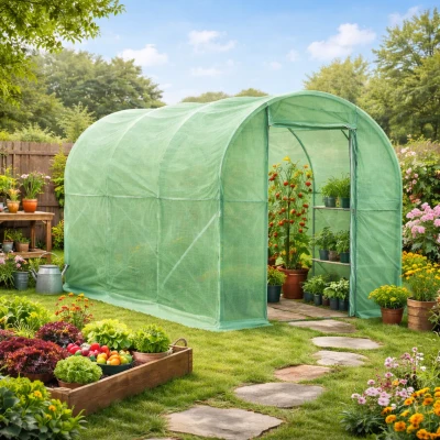 Polytunnel Greenhouse 295L x 195W x 195Hcm Green