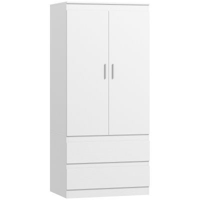 HOMCOM Armadio 80cm x 55cm x 177,5cm Bianco