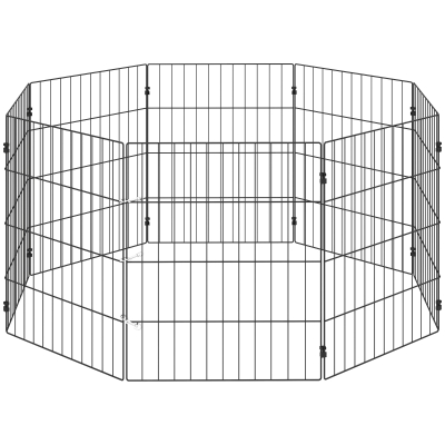 PawHut Faltbarer erweiterbarer Hundezwinger, 50x60 cm, Schwarz