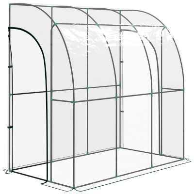 Outsunny Serra da giardino 214x118x212cm Trasparente