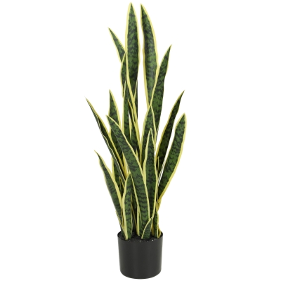 Outsunny Sanseveria Artificielle 90cm 21 Feuilles Intérieur/Extérieur