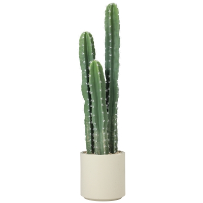 HOMCOM Cactus Artificiel 95cm avec Pot Maison Bureau