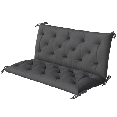 Outsunny Coussin Banc/Balancelle 120x110x12cm 2 Places Noir