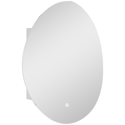 HOMCOM Dulap Baie LED, Anti-Condens, Iluminare Reglabilă 3 Tonuri, Alb, Montare pe Perete