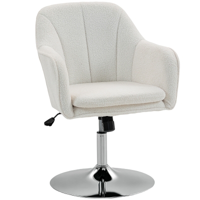 HOMCOM Poltrona da salotto 64x61x92cm Bianco